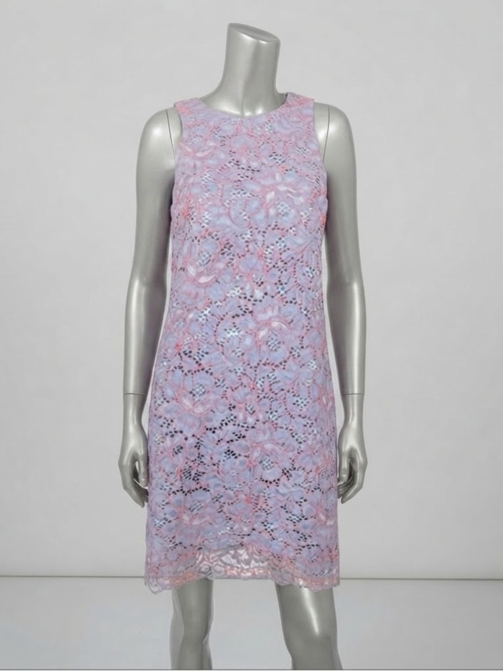 Cynthia Steffe Lace Shift Dress 4 NWT $278 Placid Blue Pink Floral Cocktail